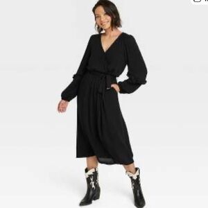 NWT! Knox Rose Long Sleeve Dress — Black, 1X